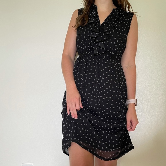Polka Dot Sleeveless Dress - Picture 1 of 5